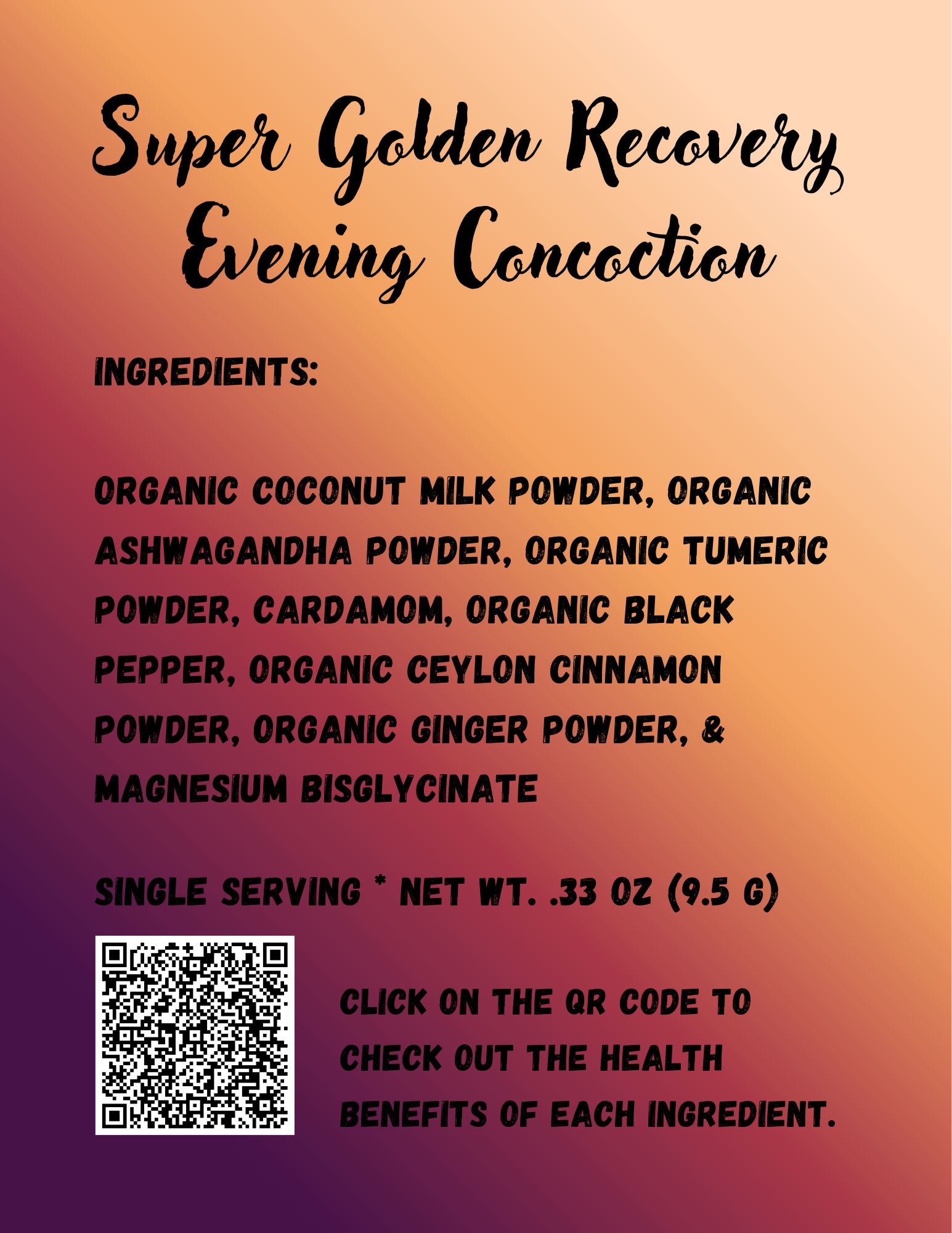 The Super Golden Recovery - Evening Concoction - 31 Packets