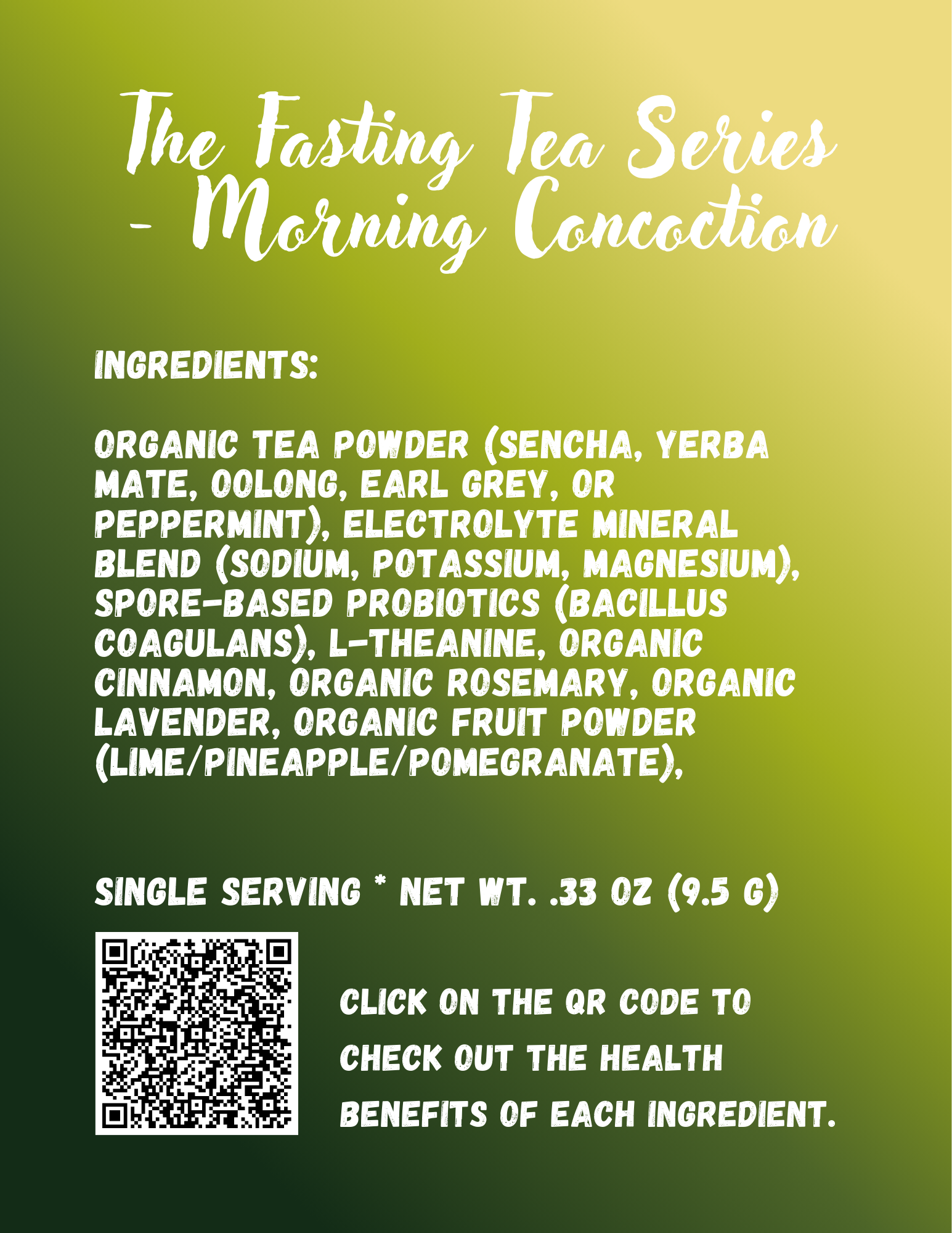 The Fasting Tea Series - Morning Concoction - 31 Packets