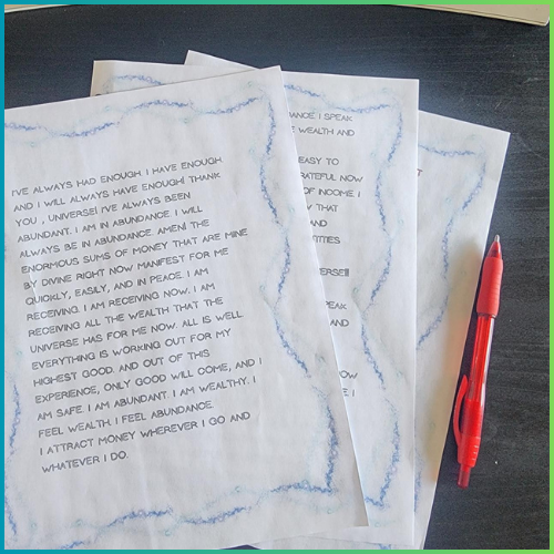 Pre-Scripted Traceable Manifestation Journal